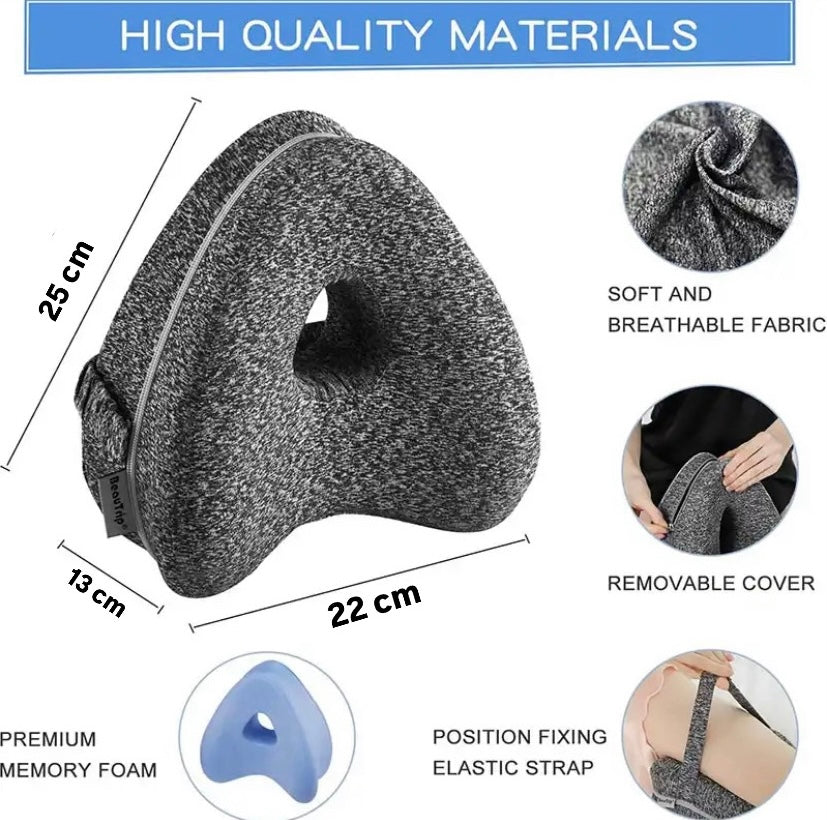 Orthopeadic leg pillow for side sleepers