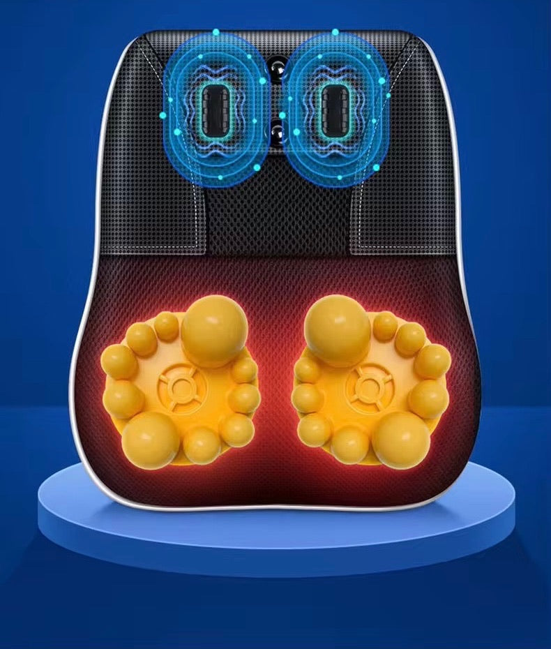 Massage+heating backrest